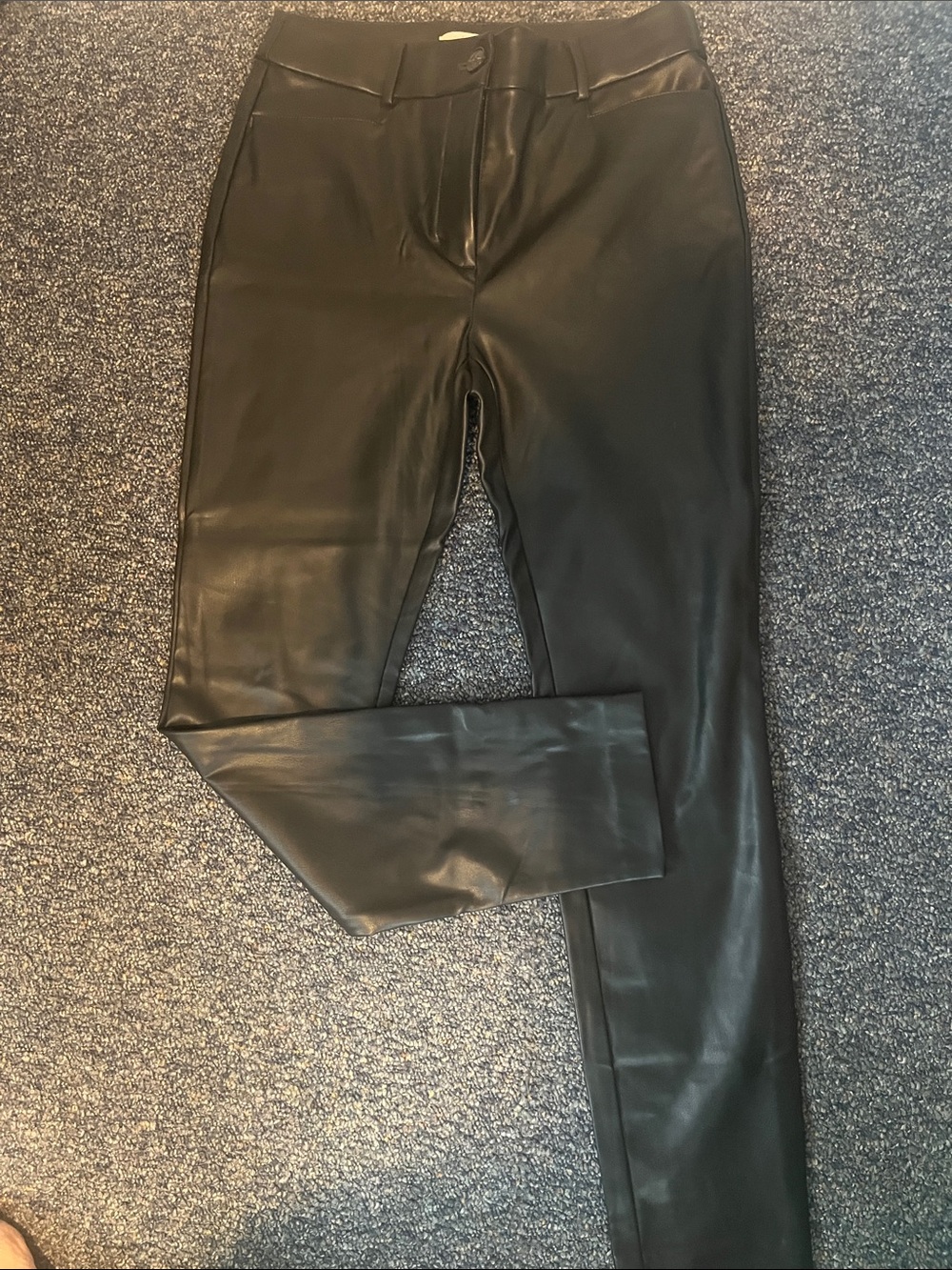 LOFT Black Faux Leather Pants